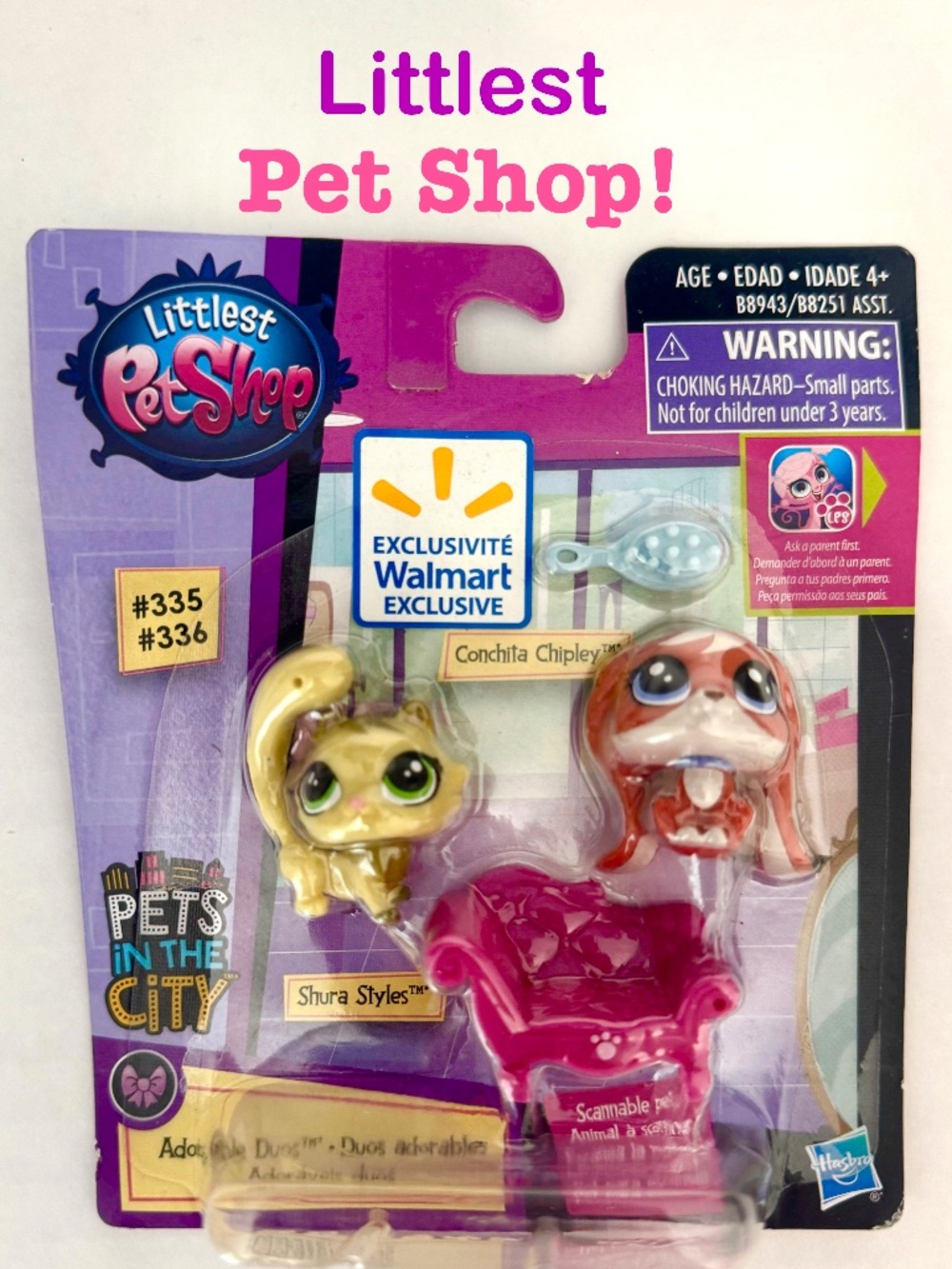 Littlest Pet Shop Pets in The City Shura Styles & Conchita Chipley #335 & #336